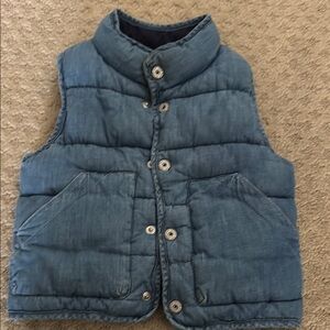 Kids Denim Blue Puffer Vest
